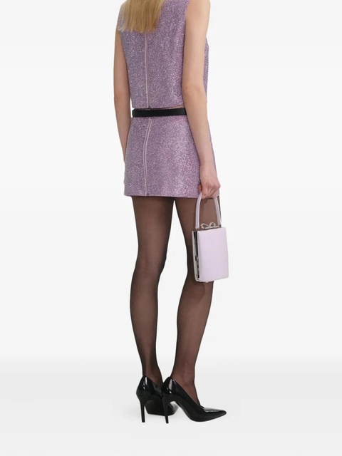 Self-Portrait crystal-chainmail sleeveless top - Purple - zdjęcie produktu nr 2