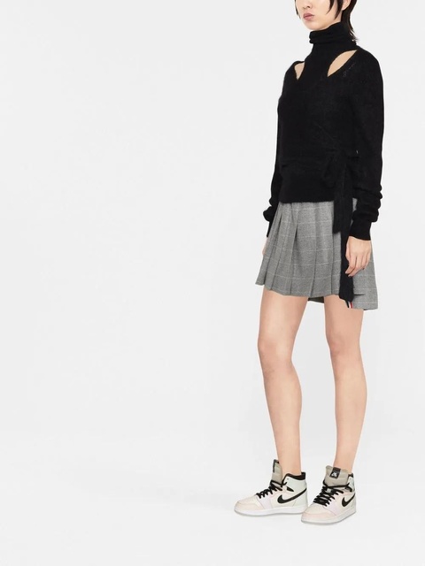 GANNI brushed cut-out wrap top - Black - zdjęcie produktu nr 2