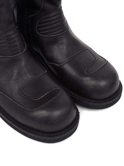 MM6 Maison Margiela leather knee-high boots - Black - zdjęcie produktu nr 2