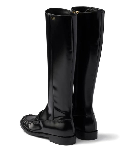 Prada leather zip-fastening boots - Black - zdjęcie produktu nr 2