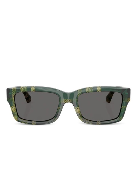 Burberry Eyewear BE 4443 check-pattern square sunglasses - Green - zdjęcie produktu nr 1