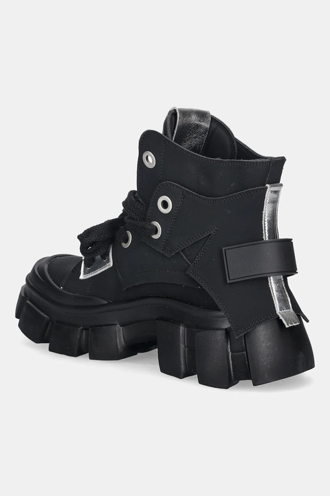 GOE workery skórzane damskie kolor czarny na platformie SS2N4054 BLACK - zdjęcie produktu nr 2