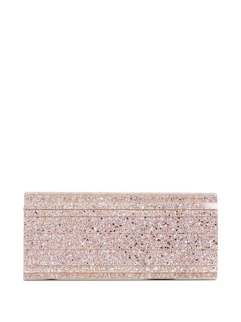 Jimmy Choo Sweetie glitter-ribbed clutch - Pink - zdjęcie produktu nr 2