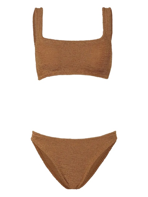Hunza G square-neck ribbed bikini - Brown - zdjęcie produktu nr 1