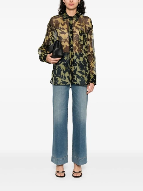 Victoria Beckham silk shirt - Green - zdjęcie produktu nr 1