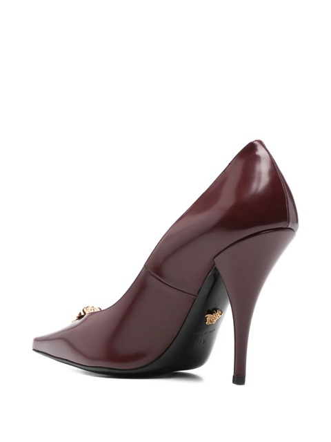 Versace 110mm medusa-embellished pointed-toe pumps - Red - zdjęcie produktu nr 2