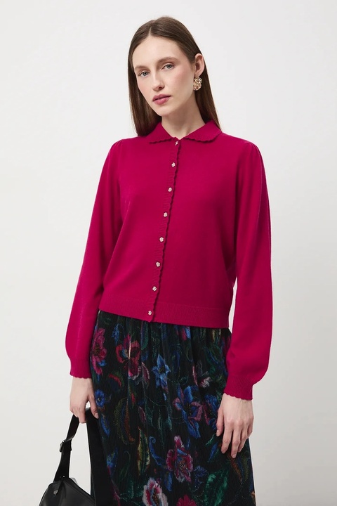 Medicine sweter damskie kolor czerwony lekki - zdjęcie produktu nr 2