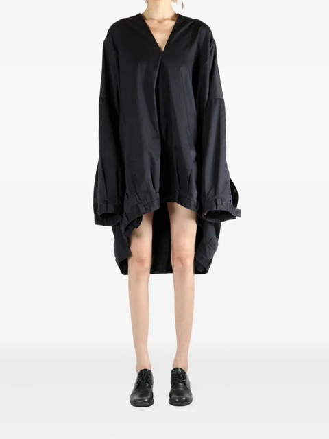 Balenciaga v-neck gathered mini dress - Black - zdjęcie produktu nr 2