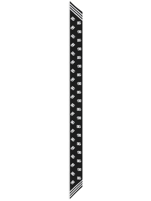 Dolce & Gabbana DNA DG-logo silk scarf - Black - zdjęcie produktu nr 1