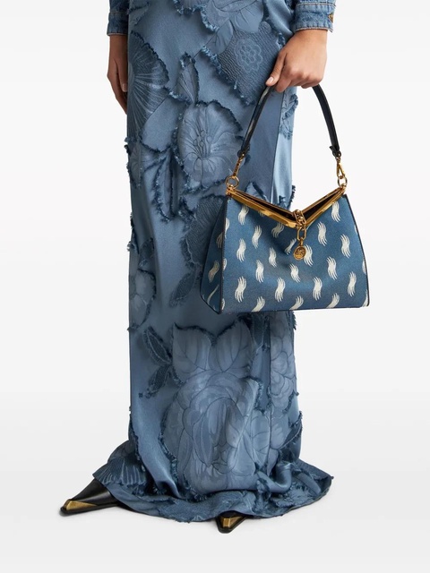 ETRO medium Vela denim shoulder bag - Blue - zdjęcie produktu nr 2