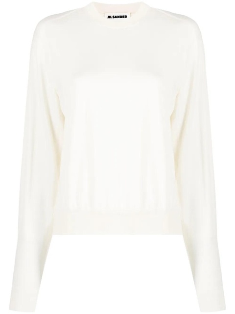 Jil Sander ribbed crew neck jumper - White - zdjęcie produktu nr 1