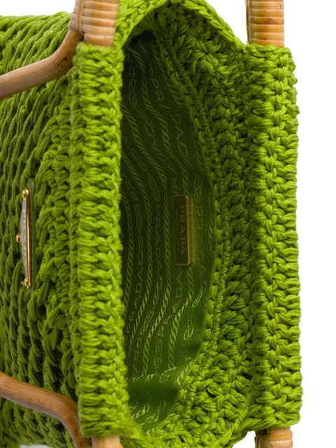 Prada mini crochet tote bag - Green - zdjęcie produktu nr 2