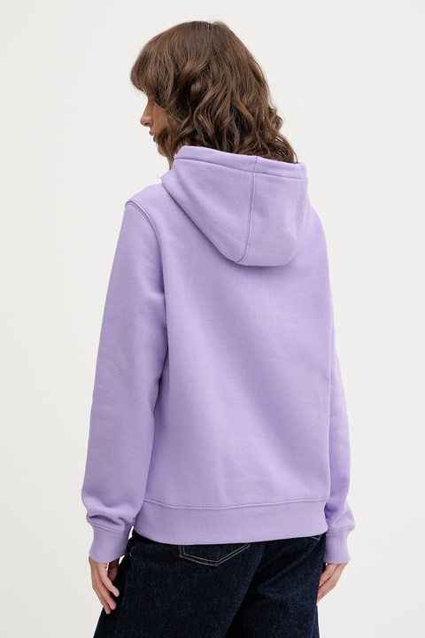 Tommy Jeans bluza damska kolor fioletowy z kapturem gładka DW0DW19958 - zdjęcie produktu nr 2