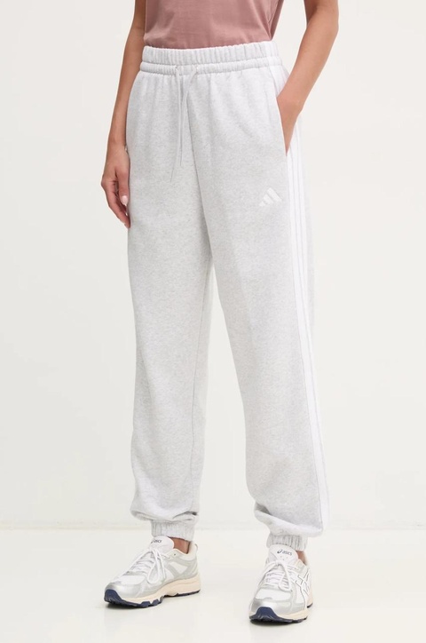 adidas spodnie dresowe Essentials damskie kolor szary wzorzyste IN6178 - zdjęcie produktu nr 1