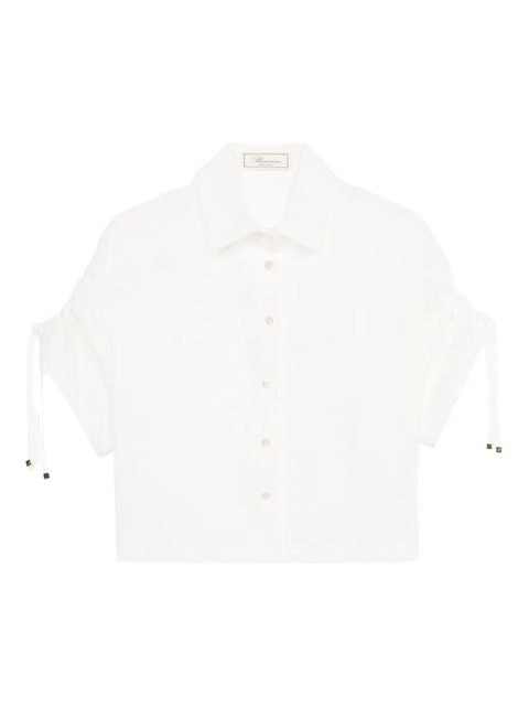 Blumarine cropped button-up shirt - White - zdjęcie produktu nr 1