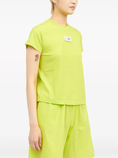 MM6 Maison Margiela number-motif cotton T-shirt - Green - zdjęcie produktu nr 2