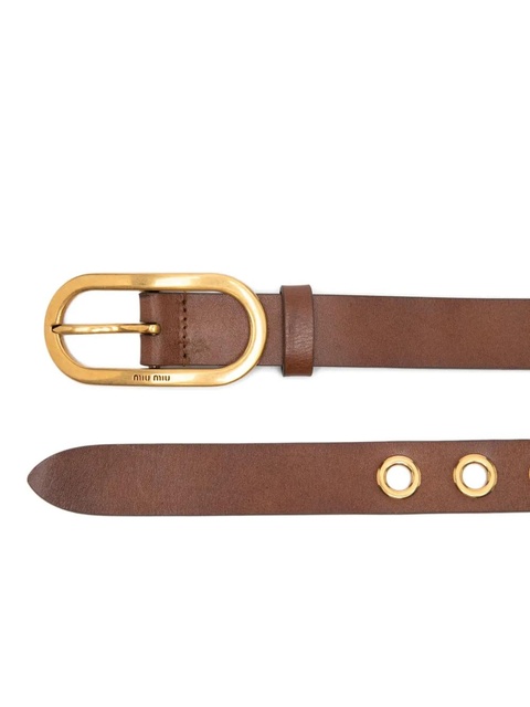 Miu Miu oval buckle belt - Brown - zdjęcie produktu nr 1