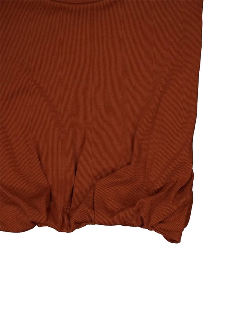Johanna Ortiz padded-shoulder ribbed t-shirt - Brown - zdjęcie produktu nr 2