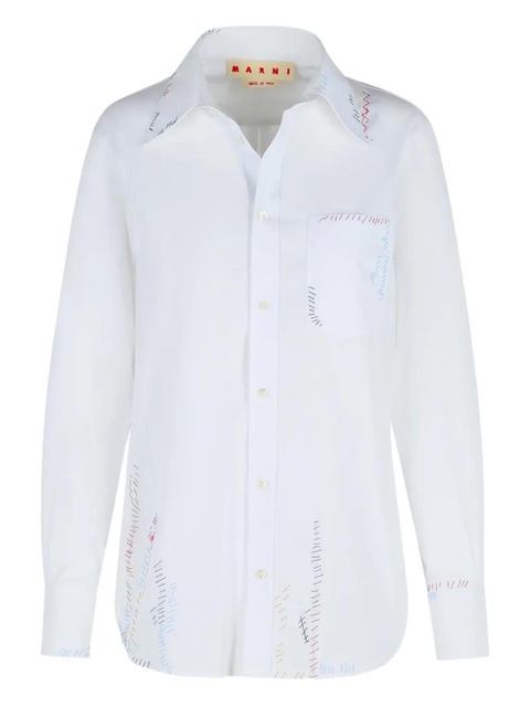 Marni embroidered shirt - White - zdjęcie produktu nr 1