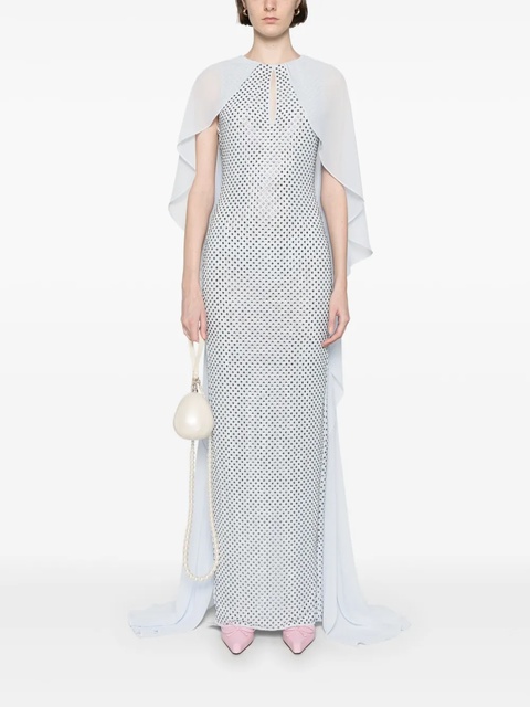 Self-Portrait rhinestone-embellished gown - Blue - zdjęcie produktu nr 2