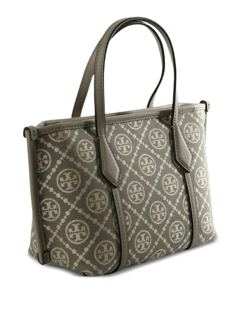 Tory Burch patterned handle tote bag - Grey - zdjęcie produktu nr 1