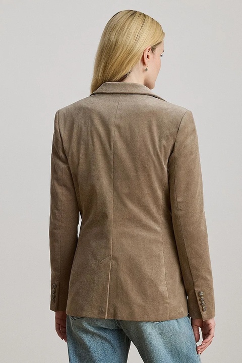 Lauren Ralph Lauren marynarka sztruksowa kolor brązowy jednorzędowa 200956574 - zdjęcie produktu nr 2