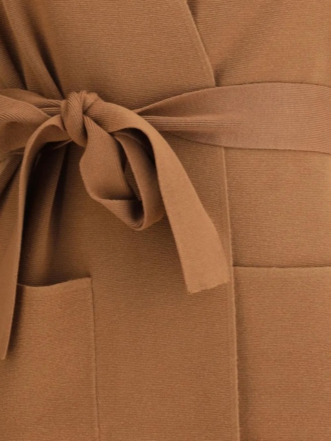 Max Mara Abete knotted patch-pocket vest - Brown - zdjęcie produktu nr 2