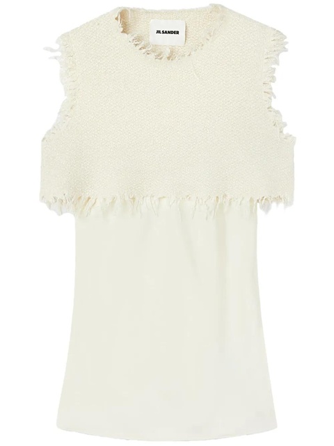 Jil Sander layered-design sleeveless top - White - zdjęcie produktu nr 1