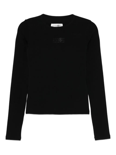 MM6 Maison Margiela Long-sleeved Top - Black - zdjęcie produktu nr 2