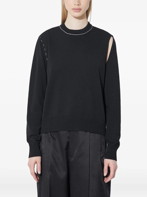 MM6 Maison Margiela cut-out sweater - Black - zdjęcie produktu nr 1