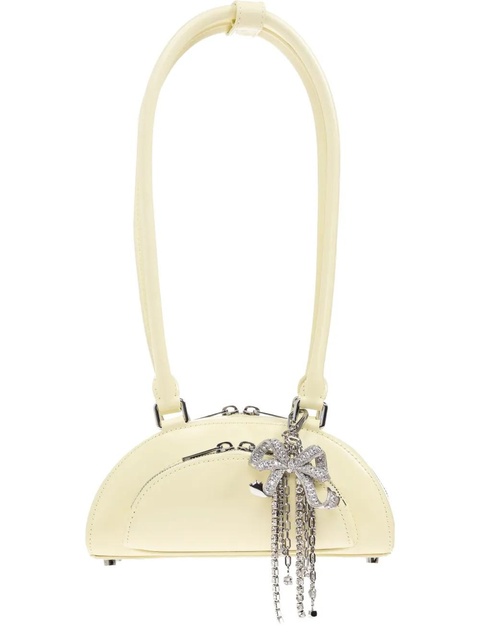 Self-Portrait leather charm-detail shoulder bag - Yellow - zdjęcie produktu nr 1
