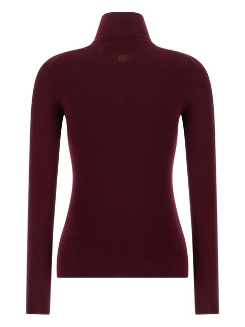 ETRO high-neck ribbed wool sweater - Red - zdjęcie produktu nr 1
