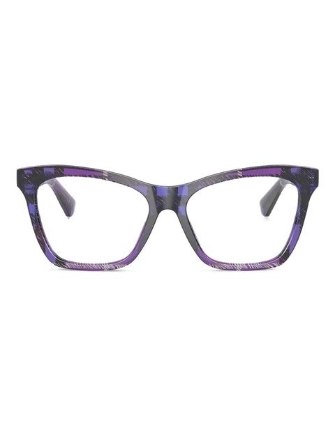 Burberry Eyewear check-pattern square glasses - Purple - zdjęcie produktu nr 1