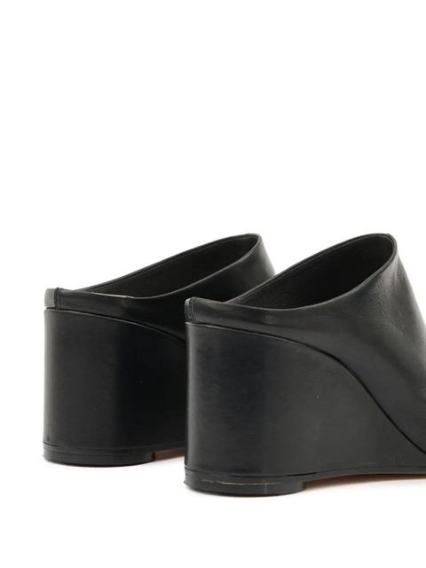 MM6 Maison Margiela leather mules - Black - zdjęcie produktu nr 2