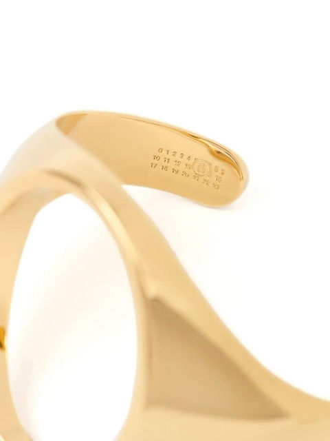 MM6 Maison Margiela cut-out cuff bracelet - Gold - zdjęcie produktu nr 2
