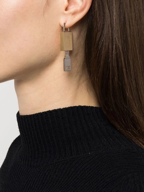 Balmain padlock mix-metal earrings - Gold - zdjęcie produktu nr 1