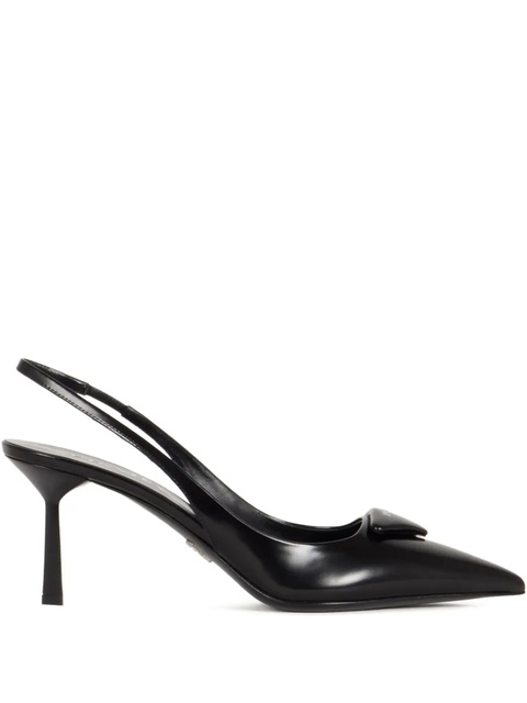 Prada 75mm pointed-toe slingback pumps - Black - zdjęcie produktu nr 1