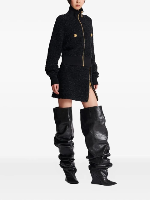 Balmain tweed bomber jacket - Black - zdjęcie produktu nr 2