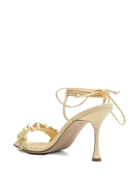 Manolo Blahnik 90mm Anista heeled sandals - Yellow - zdjęcie produktu nr 2