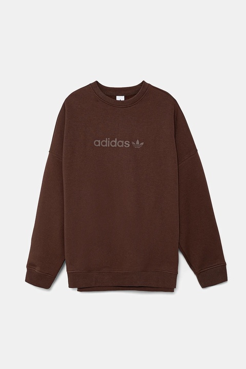 adidas Originals bluza Essentials damska kolor brązowy z aplikacją JW1018 - zdjęcie produktu nr 1