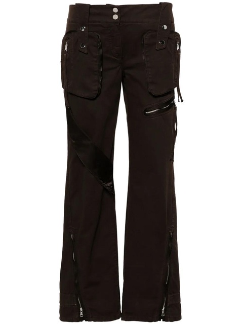 Blumarine twill cotton trousers - Brown - zdjęcie produktu nr 1