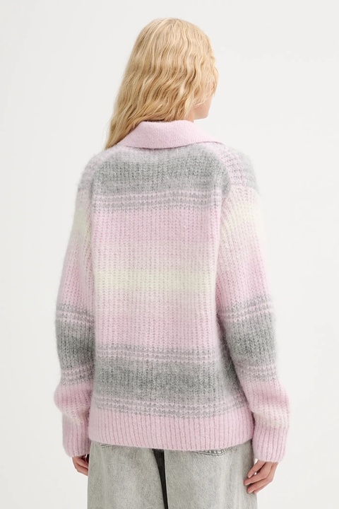 Kenzo kardigan z wełną damski kolor różowy ciepły FF62CA7043CG - zdjęcie produktu nr 2