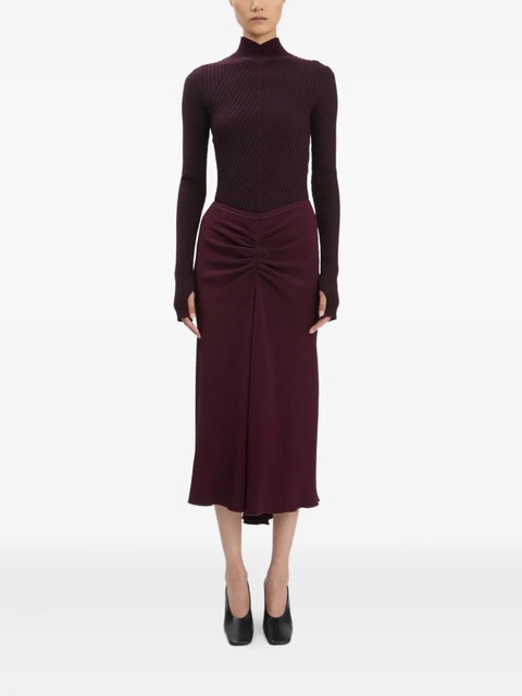 Victoria Beckham gathered waist midi skirt - zdjęcie produktu nr 1
