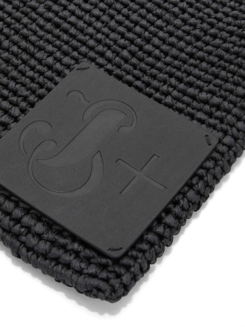 Jil Sander interwoven raffia crossbody bag - Black - zdjęcie produktu nr 2