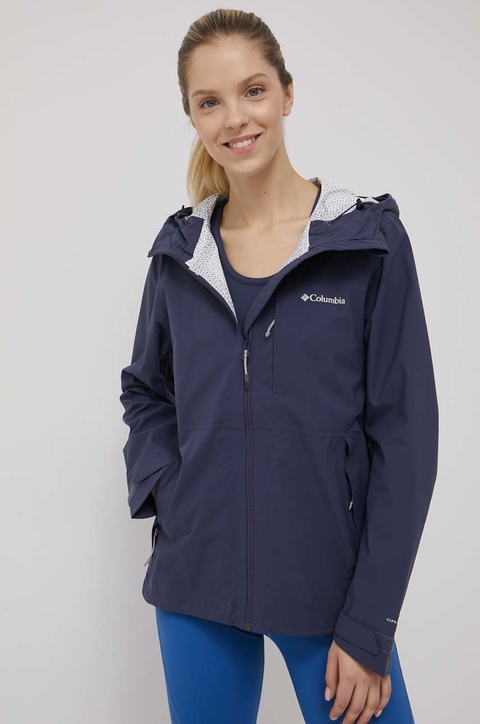 Columbia kurtka outdoorowa Omni-Tech Ampli-Dry kolor granatowy przejściowa - zdjęcie produktu nr 1