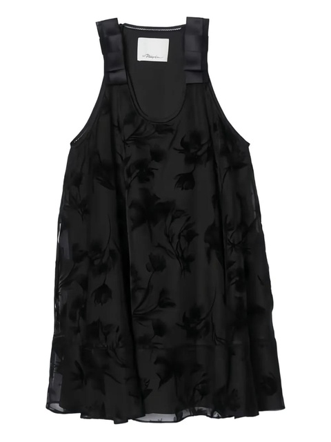 3.1 Phillip Lim embossed-florals mini dress - Black - zdjęcie produktu nr 1