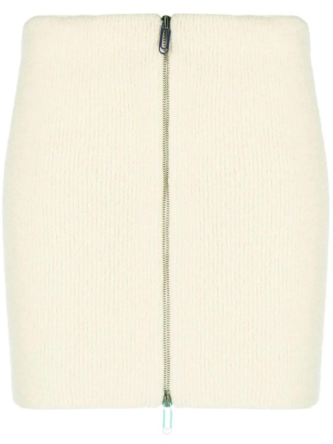 Off-White zip-front knit skirt - Neutrals - zdjęcie produktu nr 1
