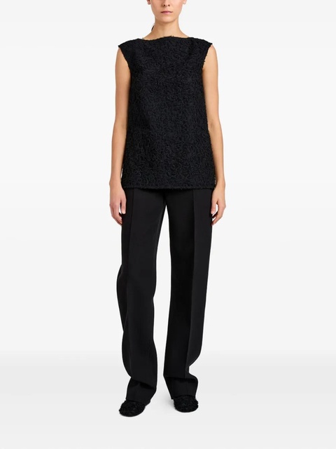 Proenza Schouler Virginie fringe embroidery top - Black - zdjęcie produktu nr 1