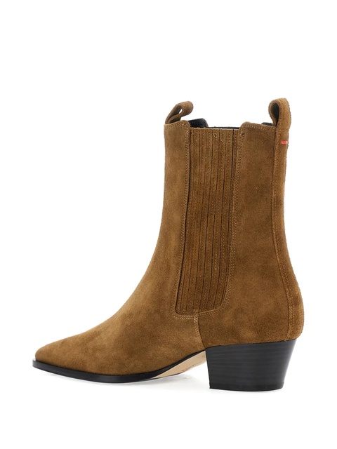 Aeyde side-panels pointed-toe ankle boots - Brown - zdjęcie produktu nr 2