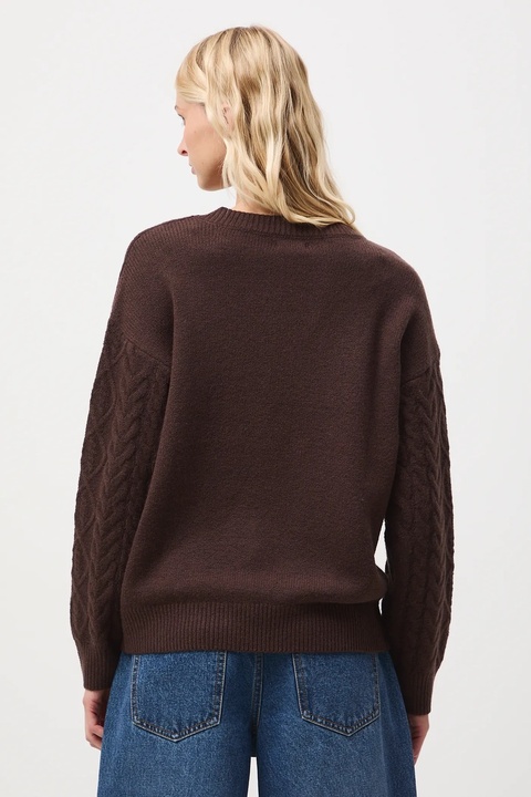 Medicine sweter damski kolor brązowy ciepły - zdjęcie produktu nr 2